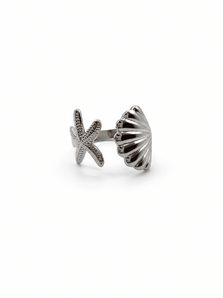 AEGEAN SILVER SHELL RING