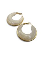 CREAMSTONE GOLD HOOPS - Image 2