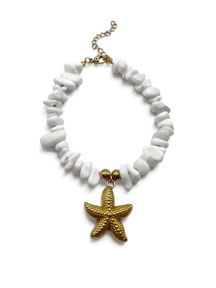 LINEN GOLD STARFISH 1 LINEN GOLD STARFISH BRACELET - Image 1